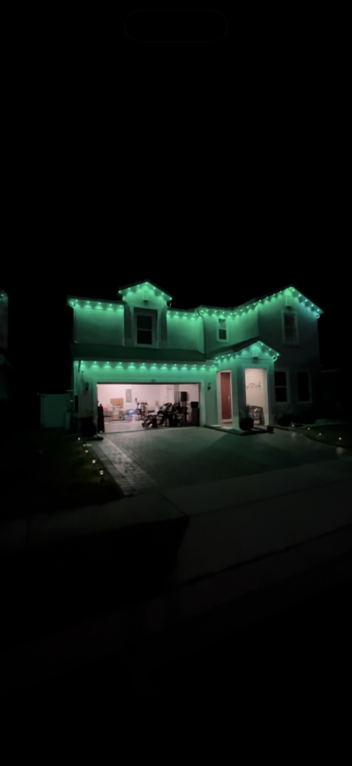 Green exterior lighting installation
