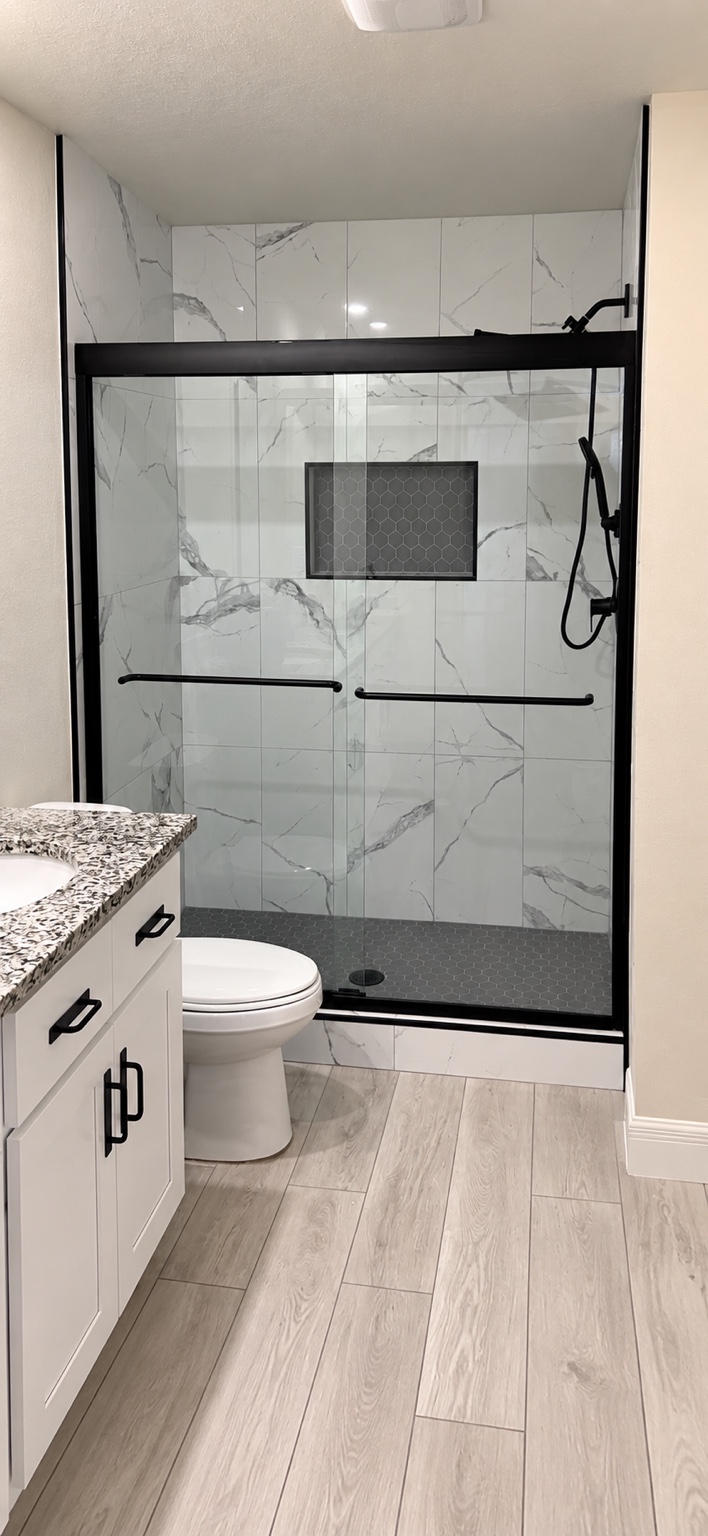 Modern shower remodel